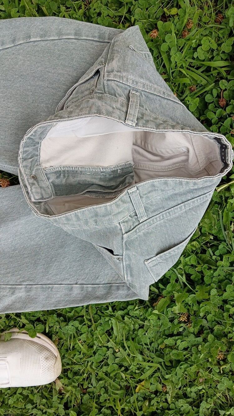 Topshop Barrel Leg Jeans Size 28 Light Wash High Rise Tapered Denim NWOT - Picture 4 of 14